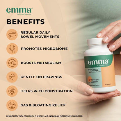 Emma Relief Gut Health Support, Digestive Comfort, Gas & Bloating, 60 Caps